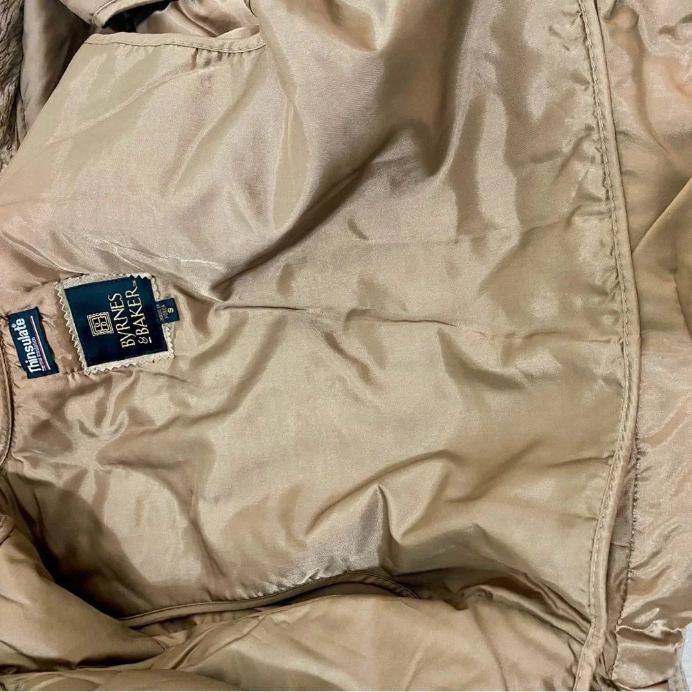 Vintage Byrnes & Baker FABULOUS 80s Leather Animal Print Jacket, Belted, Size S - Picture 10 of 11